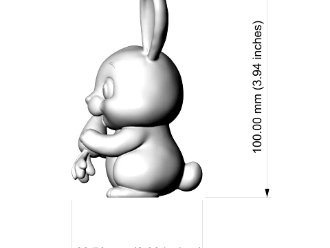 Bunny 3D Printable Figurine 3D Print Model