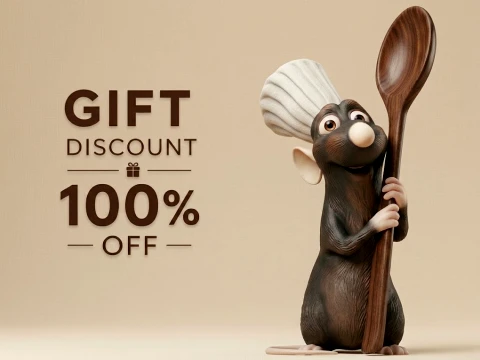 Remy Ratatouille Chef 3D Printable Figurine Modelo de Impressão 3D