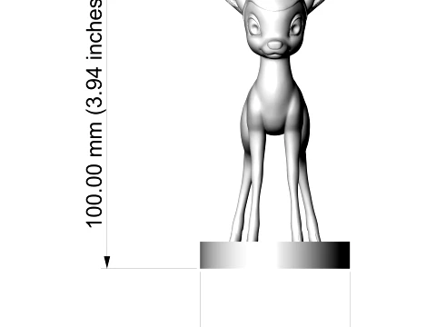 Bambi 3D Printable Figurine 3D Baskı Modeli
