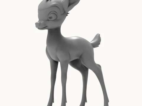 Bambi 3D Printable Figurine 3D Baskı Modeli