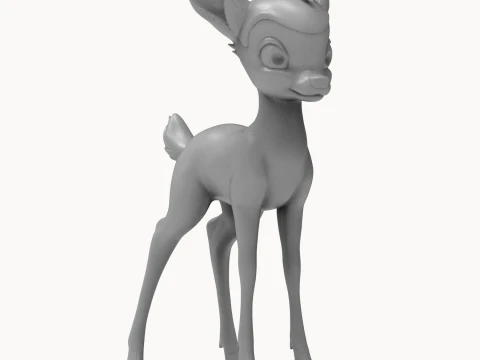 Bambi 3D Printable Figurine 3D Baskı Modeli