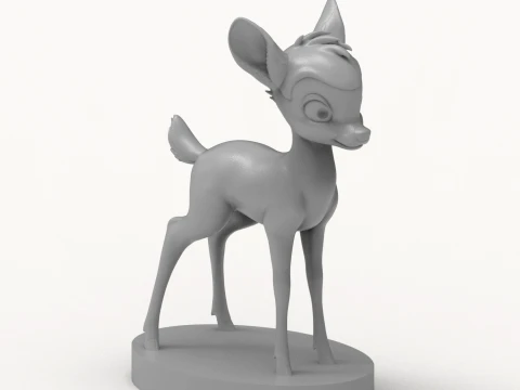 Bambi 3D Printable Figurine 3D Baskı Modeli