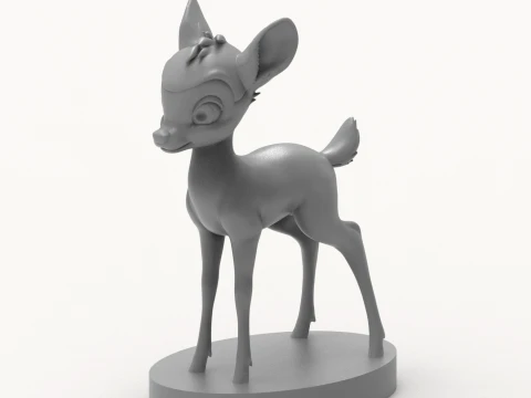 Bambi 3D Printable Figurine 3D Baskı Modeli