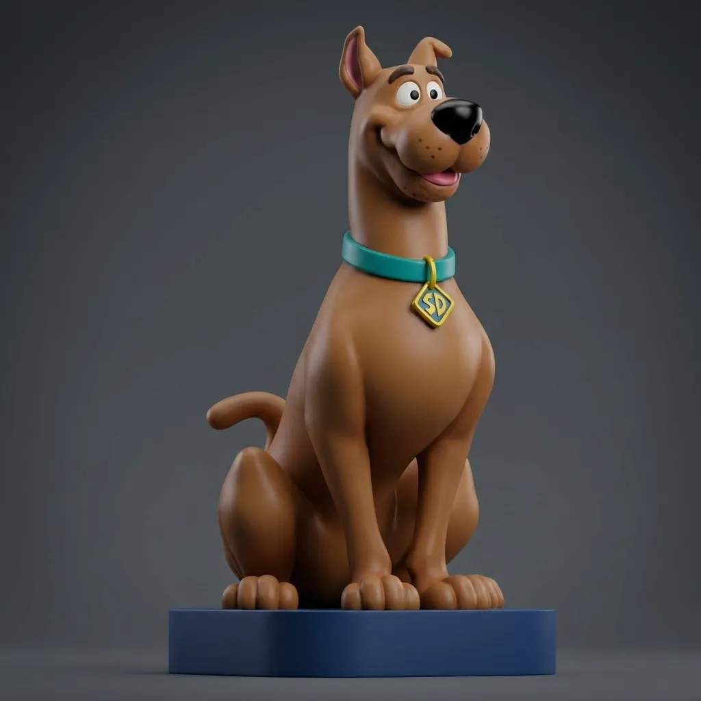 Scooby-Doo 3D Printable Figurine 3Dプリントモデル .c4d .max .obj .3ds .fbx .stl .blend