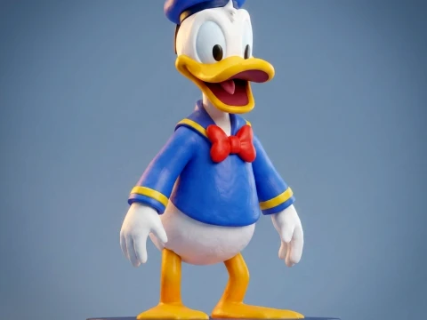 Donald Duck 3D Printable Figurine 3D Print Model