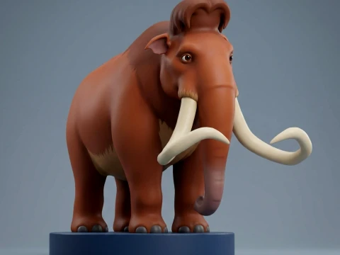 Manny Ice Age Woolly Mammoth 3D Printable Figurine 3D Print Model