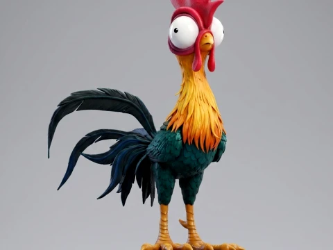 Hei Hei Rooster 3D Printable Figurine 3D Print Model