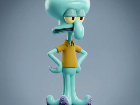 Squidward 3D Printable Figurine 3D Print Model