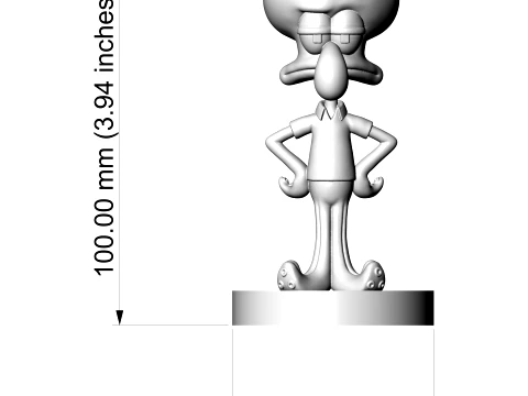 Squidward 3D Printable Figurine 3D Print Model