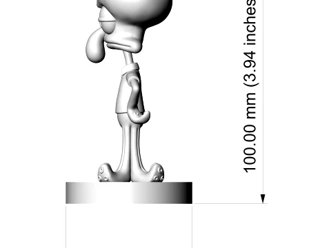 Squidward 3D Printable Figurine 3D Print Model