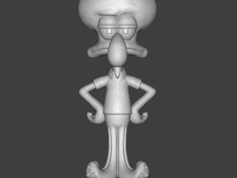 Squidward 3D Printable Figurine 3D Print Model