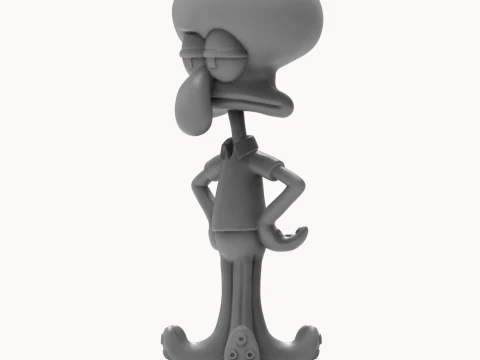 Squidward 3D Printable Figurine 3D Print Model