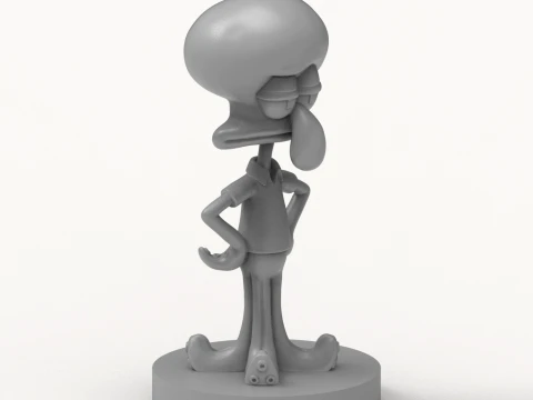 Squidward 3D Printable Figurine 3D Print Model