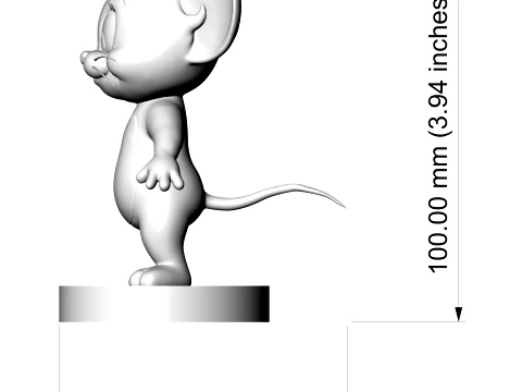 Jerry Mouse 3D Printable Figurine 3D printmodel