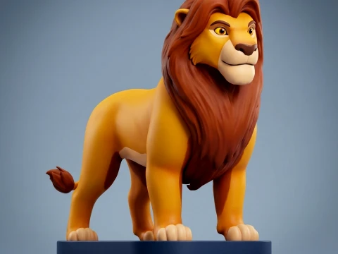 Simba Lion King 3D Printable Figurine 3D Print Model
