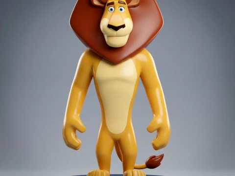Alex the Lion Madagascar 3D Printable Figurine 3D Print Model