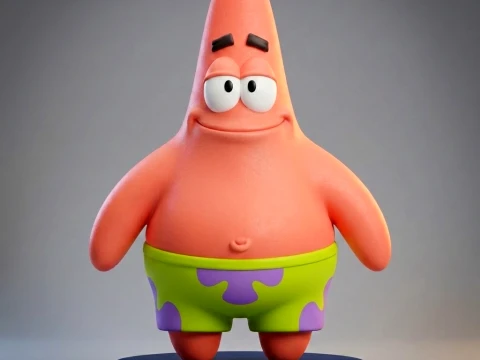 Patrick Star 3D Printable Figurine Model do druku 3D