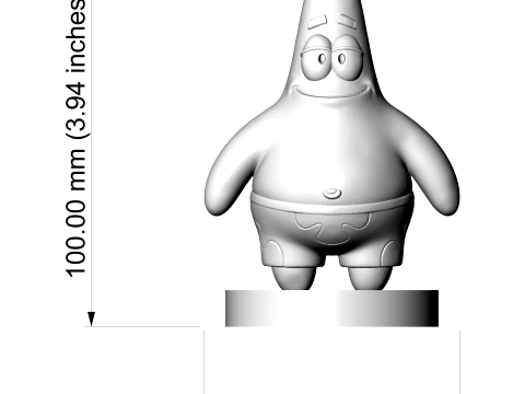 Patrick Star 3D Printable Figurine 3D Print Model
