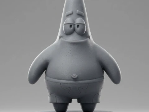 Patrick Star 3D Printable Figurine 3D Print Model