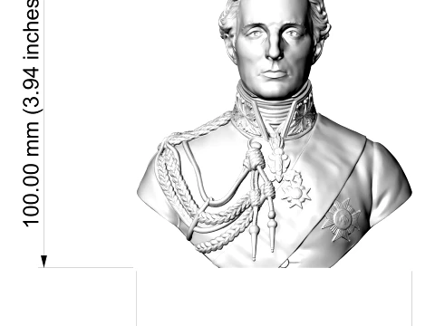 Arthur Wellesley 3D Printable Bust 3D Print Model