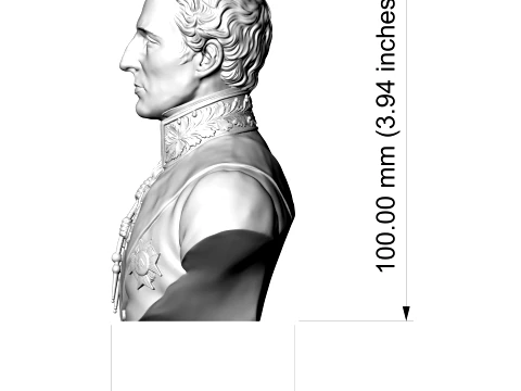 Arthur Wellesley 3D Printable Bust 3D Print Model