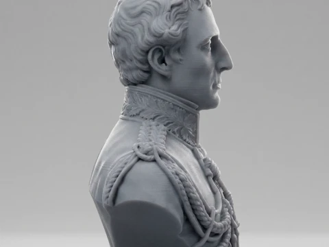 Arthur Wellesley 3D Printable Bust 3D Print Model