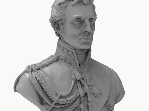 Arthur Wellesley 3D Printable Bust 3D Print Model