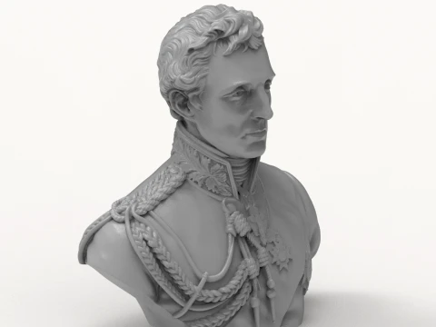 Arthur Wellesley 3D Printable Bust 3D Print Model