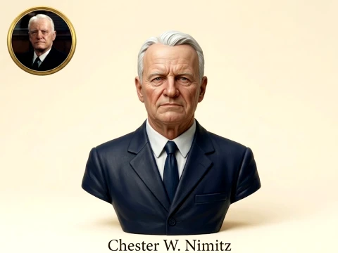 Chester W Nimitz 3D Printable Bust 3D Print Model