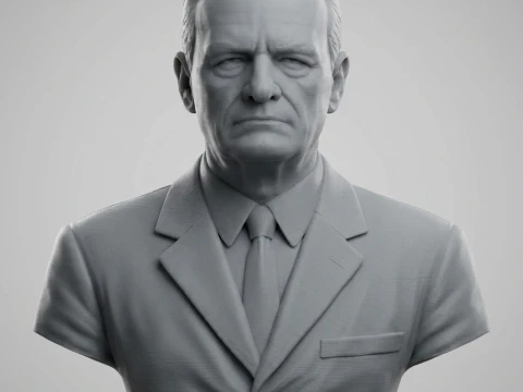 Chester W Nimitz 3D Printable Bust 3D Print Model