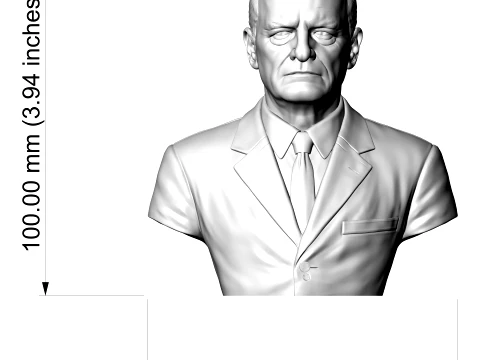 Chester W Nimitz 3D Printable Bust 3D Print Model