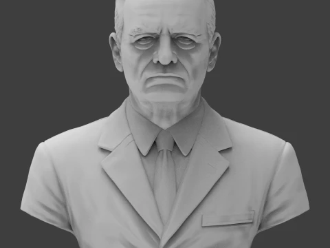 Chester W Nimitz 3D Printable Bust 3D Print Model