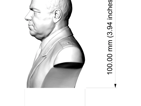 Georgy Zhukov 3D Printable Bust 3D Print Model