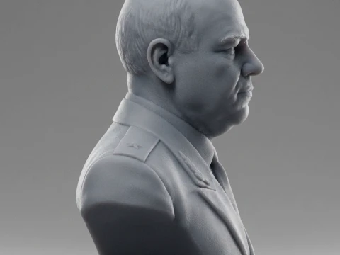 Georgy Zhukov 3D Printable Bust 3D Print Model