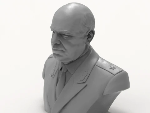 Georgy Zhukov 3D Printable Bust 3D Print Model