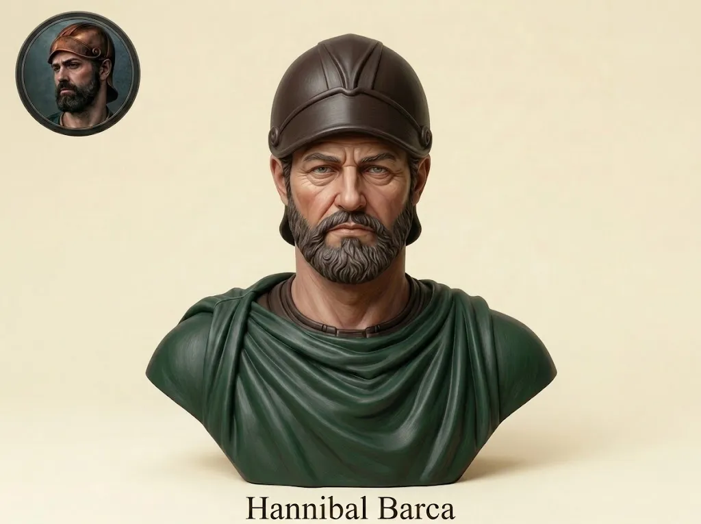 Hannibal Barca 3D Printable Bust 3D Print Model .c4d .max .obj .3ds .fbx .stl .blend 