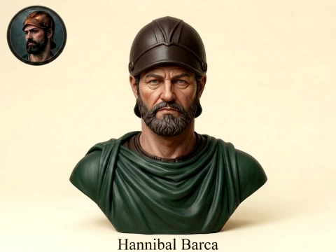 Hannibal Barca 3D Printable Bust 3D Print Model