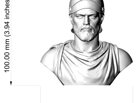Hannibal Barca 3D Printable Bust 3D Print Model