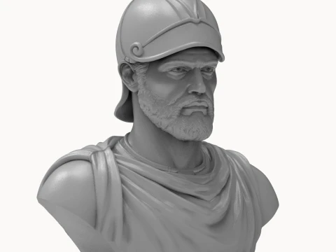 Hannibal Barca 3D Printable Bust 3D Print Model