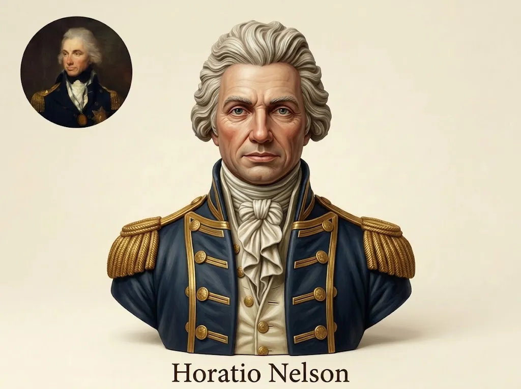 Horatio Nelson 3D Printable Bust 3D Print Model .c4d .max .obj .3ds .fbx .stl .blend 