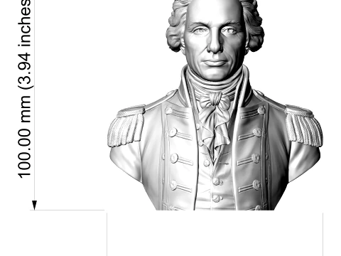 Horatio Nelson 3D Printable Bust 3D Print Model