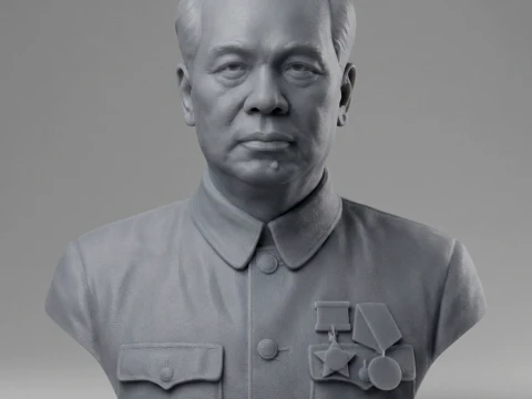 Vo Nguyen Giap 3D Printable Bust 3D Print Model