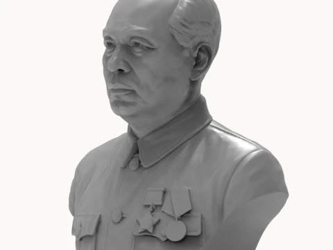 Vo Nguyen Giap 3D Printable Bust 3D Print Model