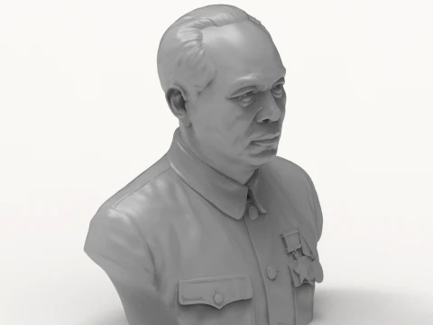 Vo Nguyen Giap 3D Printable Bust 3D Print Model