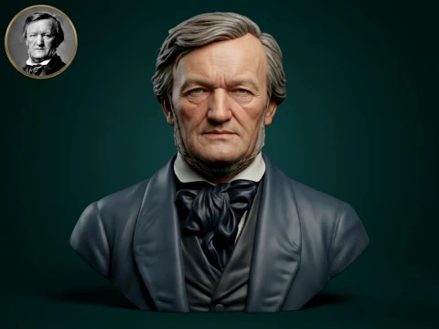 Richard Wagner 3D Printable Bust 3D Print Model