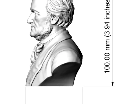 Richard Wagner 3D Printable Bust 3D Print Model
