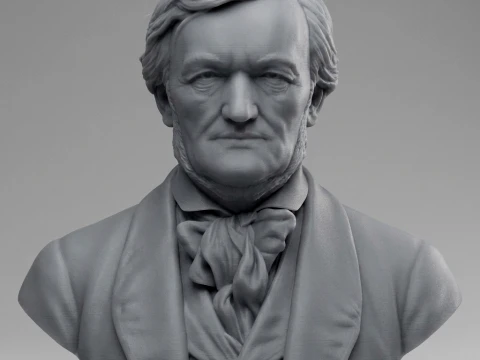 Richard Wagner 3D Printable Bust 3D Print Model