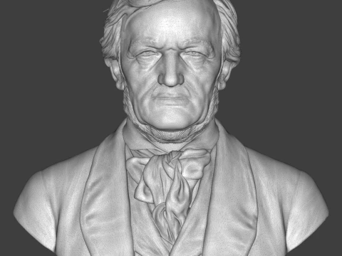 Richard Wagner 3D Printable Bust 3D Print Model