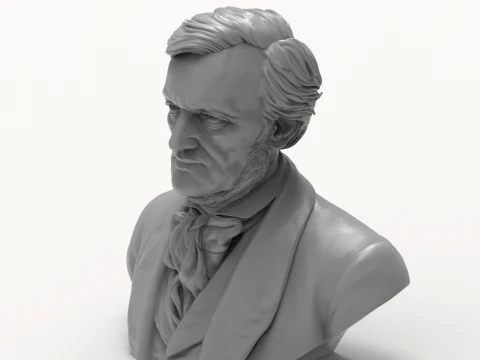 Richard Wagner 3D Printable Bust 3D Print Model