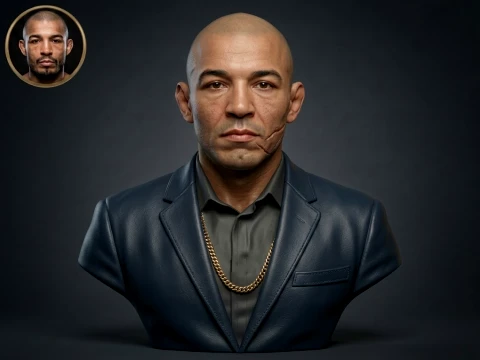 Jos Aldo 3D Printable Bust 3D Print Model